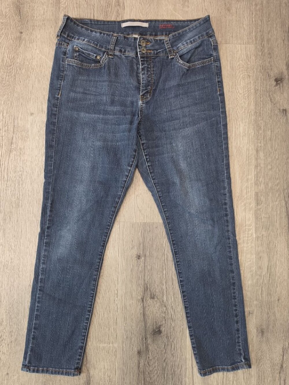 Tiffany Skinny Ankle Womens Blue Denim Jeans Size 16 Stretch Mid-Rise Classic